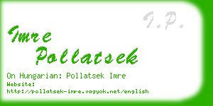 imre pollatsek business card